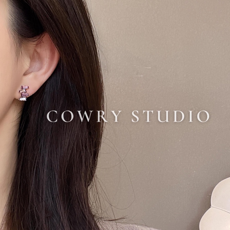 Bông Tai Mạ Bạc 925 Đính Đá Sang Trọng Phong Cách Pháp Thời Trang 2023 Cho Nữ