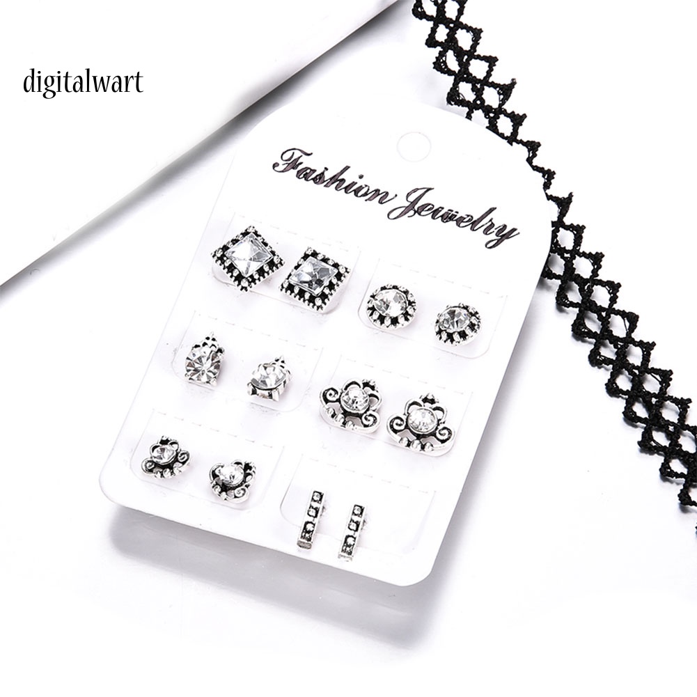 Kỹ Thuật Số| Set 6 Cặp Hoa Tai Phong Cách Bohemia Thời Trang Cho Nữ