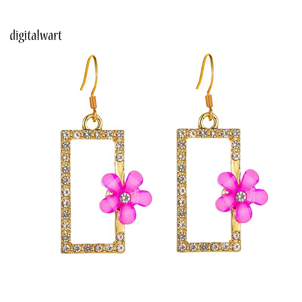 Kỹ Thuật Số| Bông Tai Dáng Dài Đính Đá Zircon Màu Sắc Gradient Thanh Lịch Dành Cho Nữ