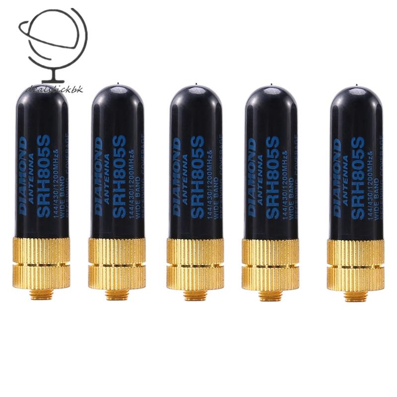 Set 5 Ăng Ten Băng Tần Kép UHF + VHF SRH805S SMA Cho uv-5r BF-888s uv-82 uv-5RA uv-5re TK3107 2107 10W 144 / 430MHz