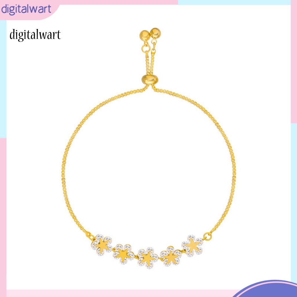 Kỹ Thuật Số| Vòng Đeo Tay Bằng Hợp Kim Họa Tiết Hoa Thời Trang Có Thể Điều Chỉnh Cho Cuộc Sống Hàng Ngày