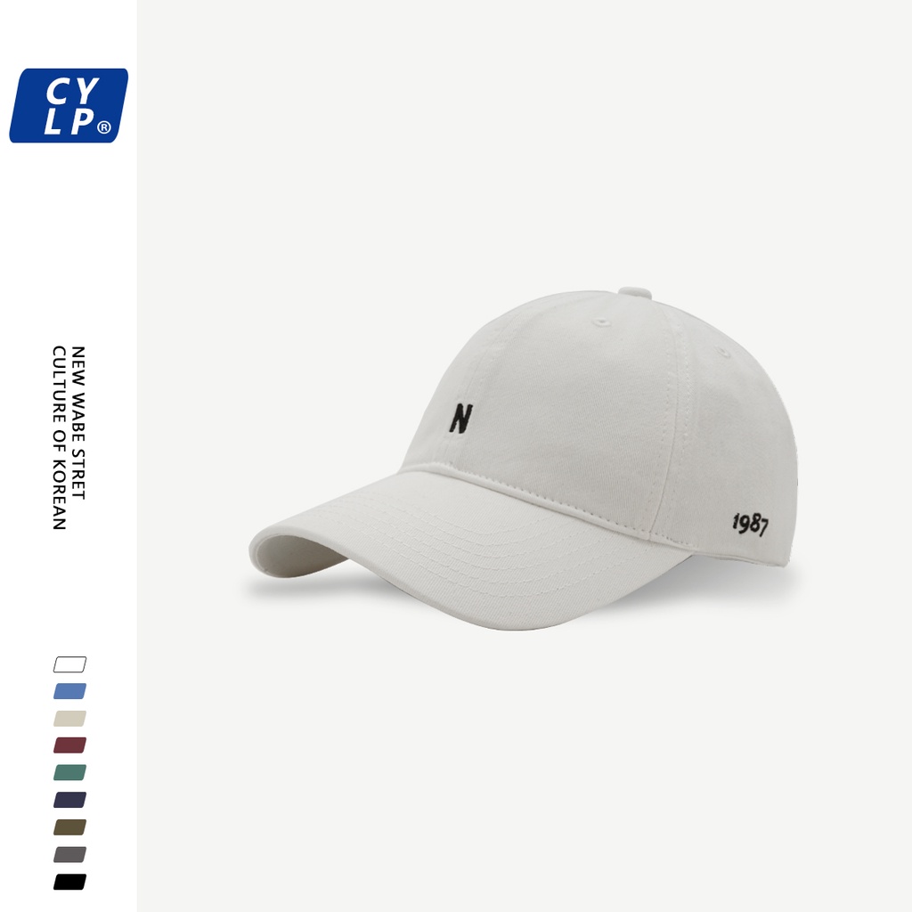 Mũ Lưỡi Trai Mềm Thêu Chữ N 1987 Phong Cách Hàn Quốc Thời Trang Cho Cặp Đôi