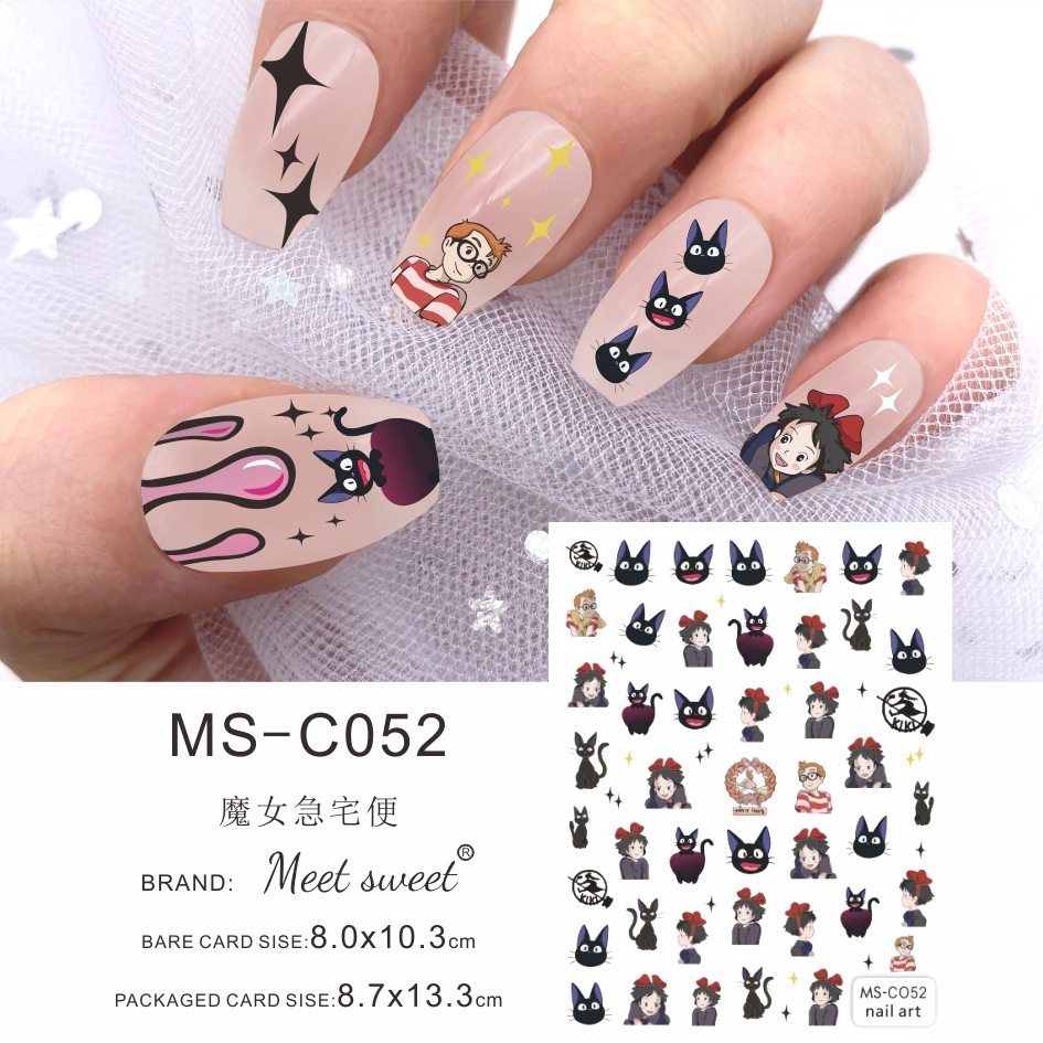 Miếng Dán Trang Trí Móng Tay Họa Tiết Hoạt Hình Dễ Thương