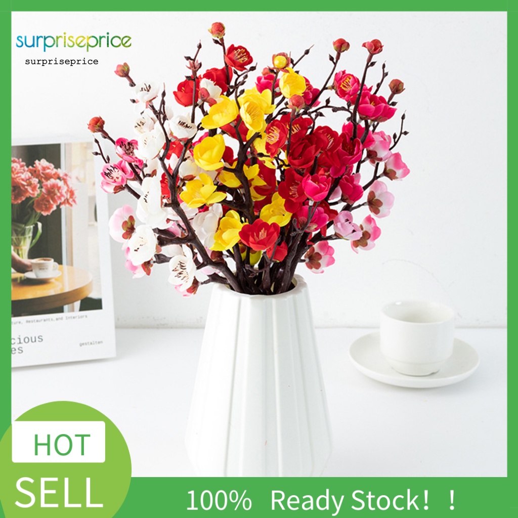 Bó Hoa Nhân Tạo Bằng Lụa Không Phai Màu Dùng Trang Trí Nhà Cửa