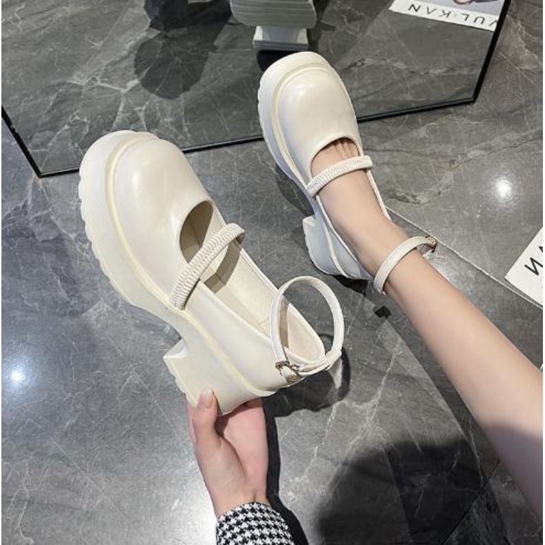 Giày Da Đế Dày Thời Trang Cho Nữ-AA1265