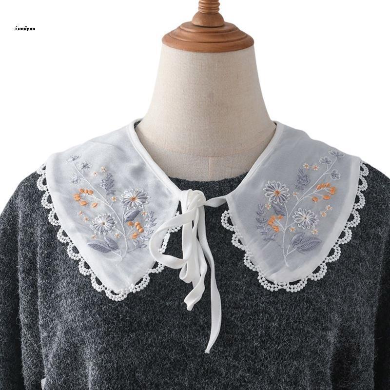 ✿ Cổ Áo Rời Thêu Hoa Thời Trang Xuân Hè Cho Nữ