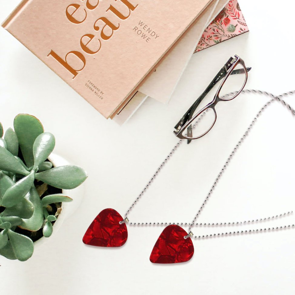 Necklace Guitar Pick Shaped Creative Fashionable Movie Pendant Necklaces