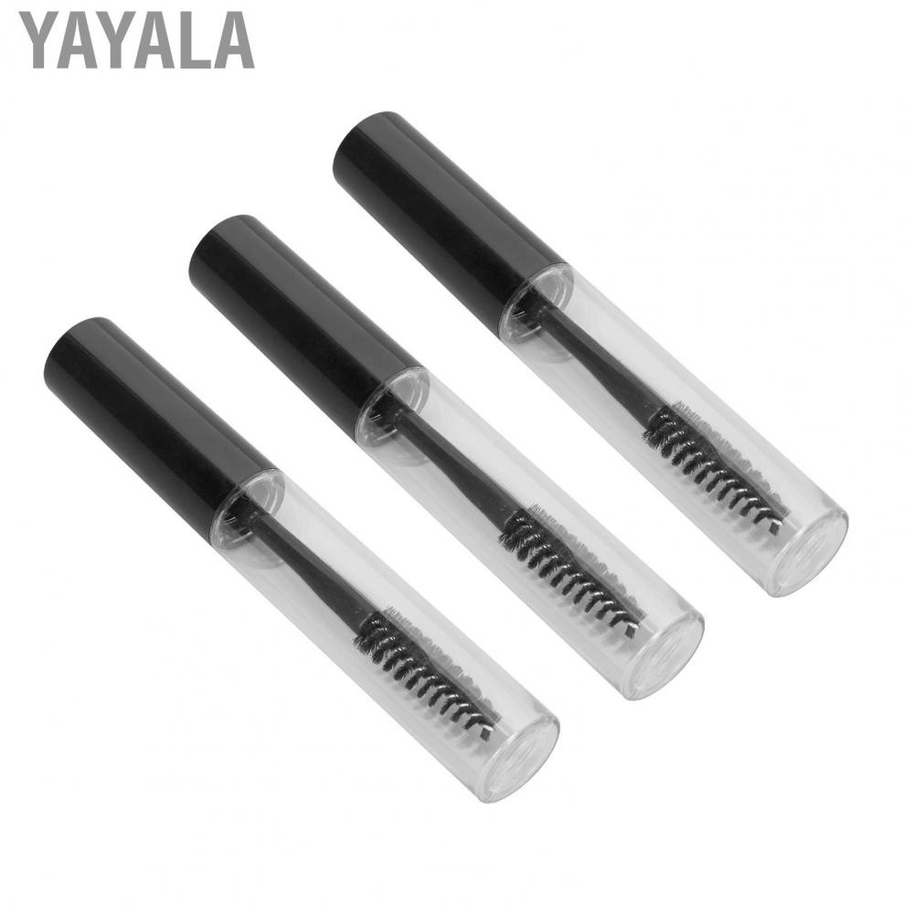 Yayala Empty Mascara Bottle  Plastic Professional DIY Eyelash Cream Container Portable 3pcs Safe for Trip