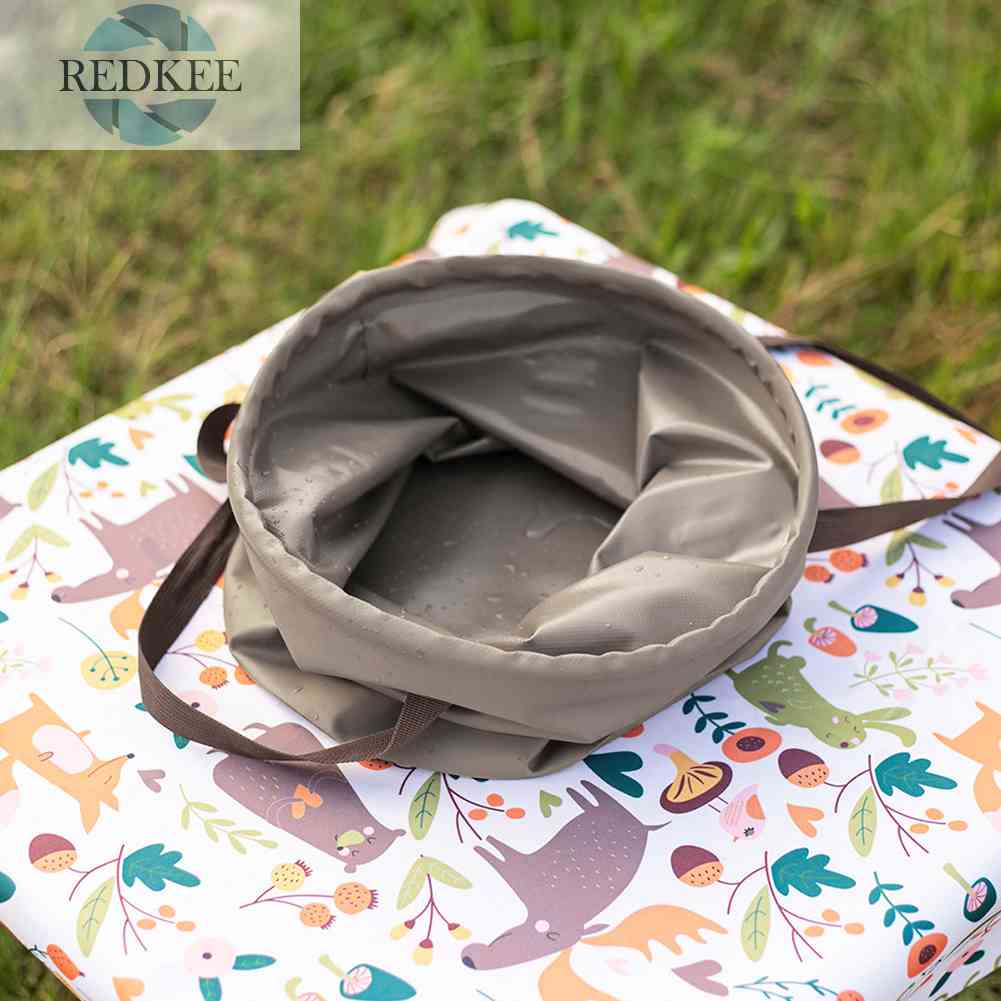 Xô Đựng Nước Hình Tròn Có Thể Gấp Gọn Tiện Dụng Mang Theo Du Lịch