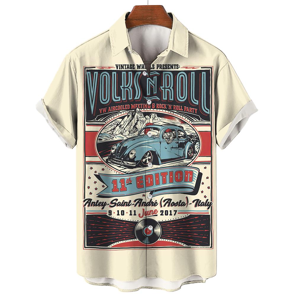 Áo Sơ Mi Tay Ngắn In Họa Tiết 3D Phong Cách Hawaii Thời Trang Đi Biển 2023 Cho Nam