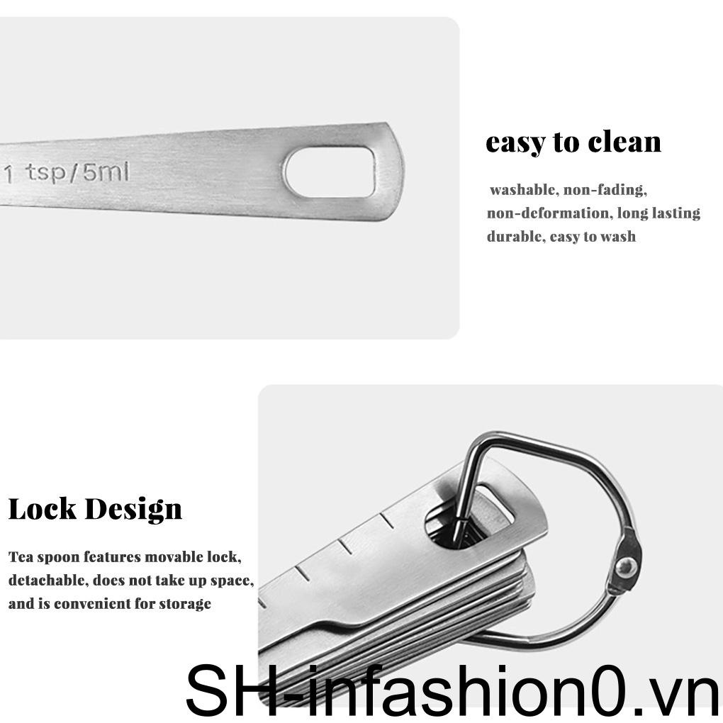 Set 10 Muỗng Đo Lường Gia Vị Tiện Lợi Cho Nhà Bếp