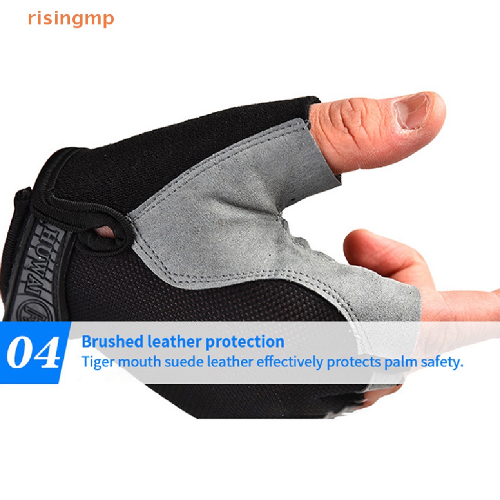 Găng Tay Thể Thao Nửa Ngón Chống Trượt Chống Mồ Hôi Thoáng Khí Cho Nam Nữ
