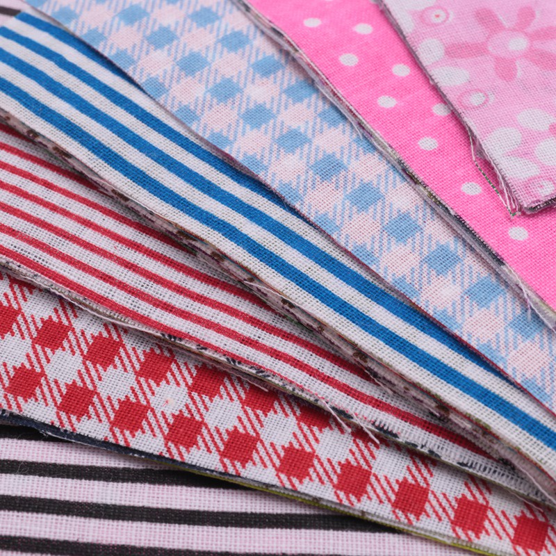 Set 50 Tấm Vải Cotton Hình Vuông Nhiều Màu Kích Thước 10X10Cm