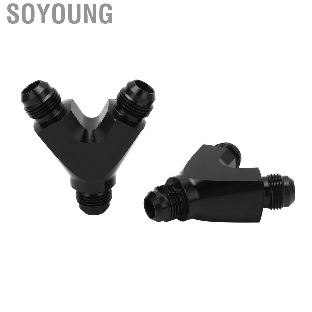 Soyoung Fitting Junction Coupler Adapter Less Flow Obstruction 10AN To Y Block Leakage Proof for Fuel System