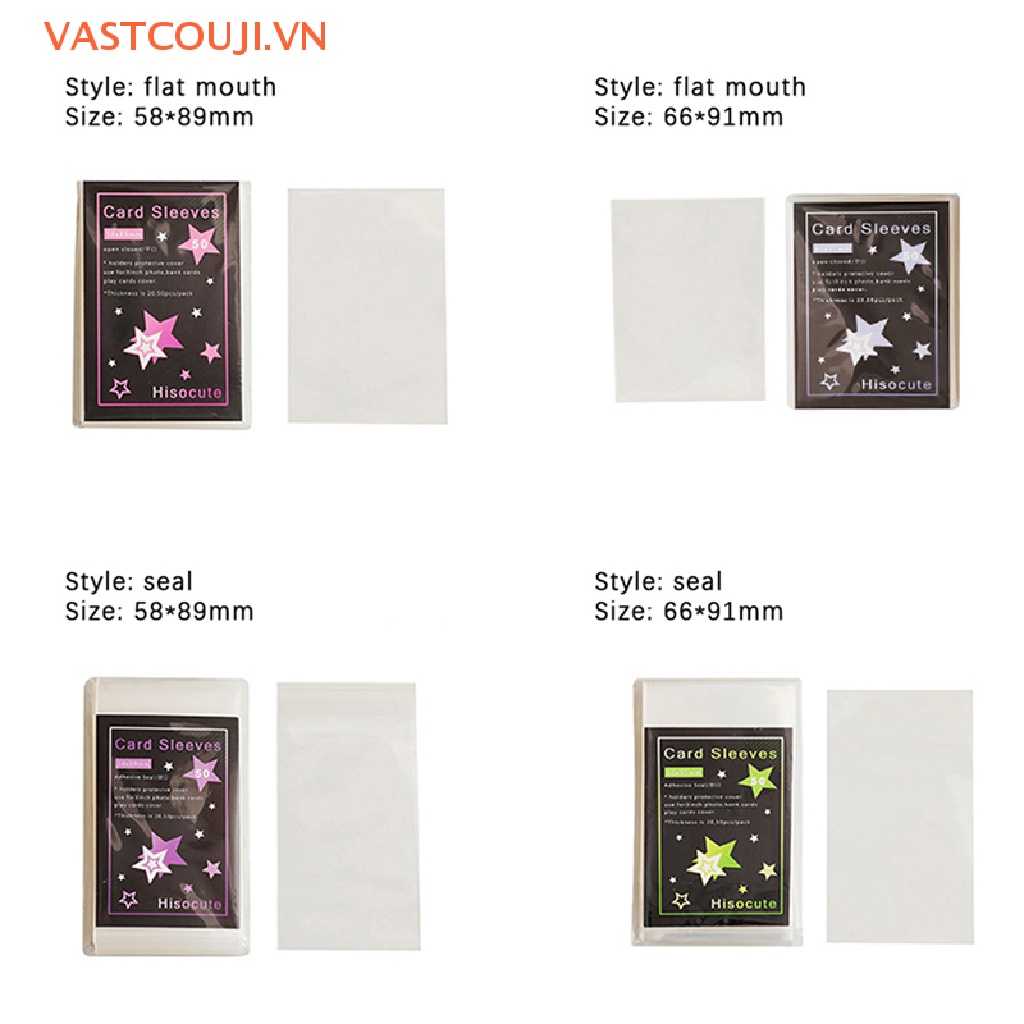 Set 50 Tấm Phim Trong Suốt Bảo Vệ Album Ảnh 3 Inch Không Axit