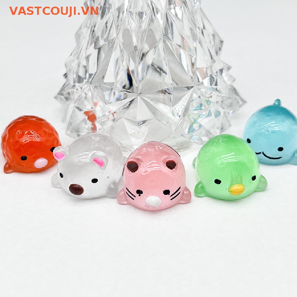 Bộ 5 Phụ Kiện Trang Trí Góc Bằng Resin Màu Dạ Quang DIY