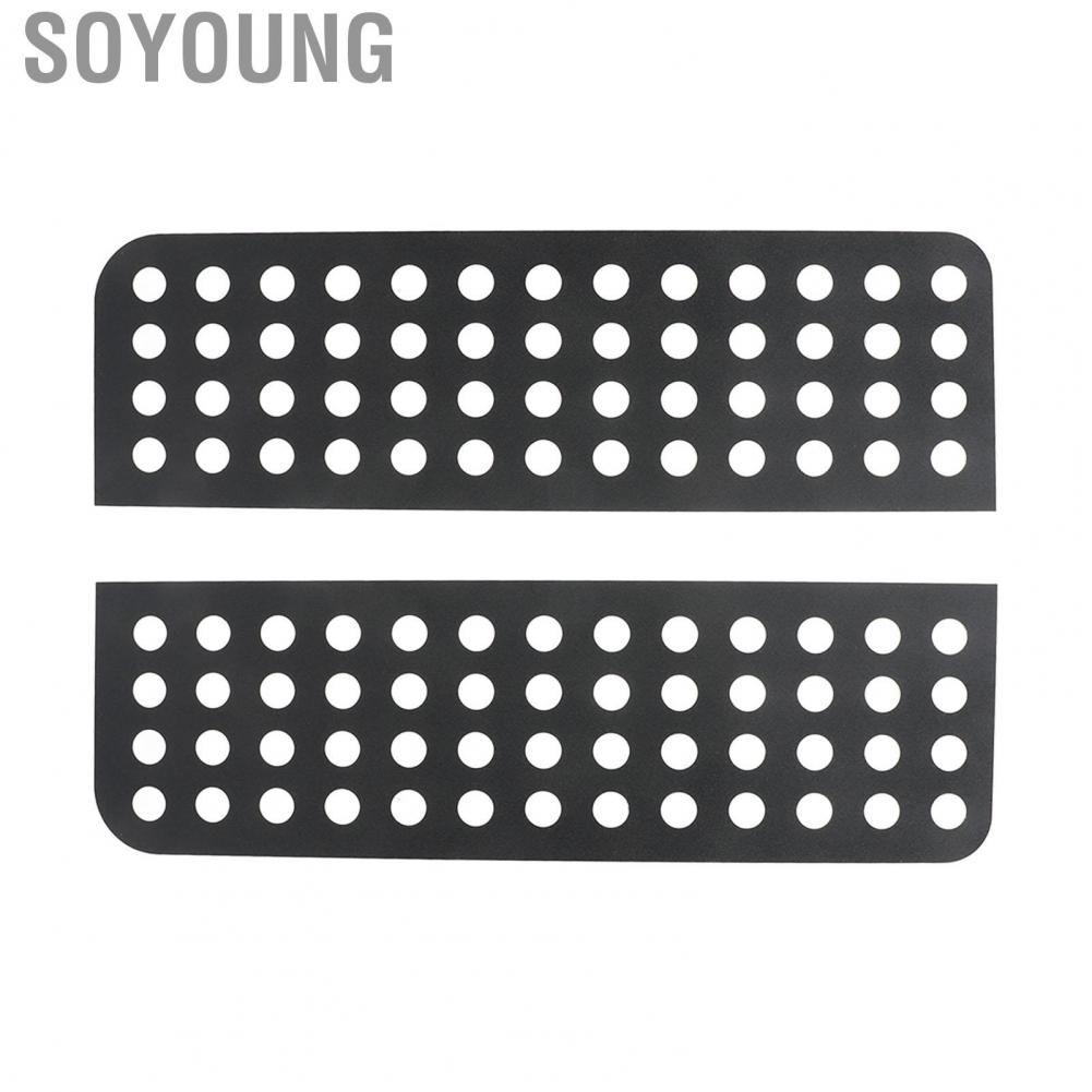 Soyoung 2 Pcs Rear Door Window Decals Aluminium Alloy Glass Panel Trim Strip  for Wrangler JK Unlimited 2007 2008 2009-2017