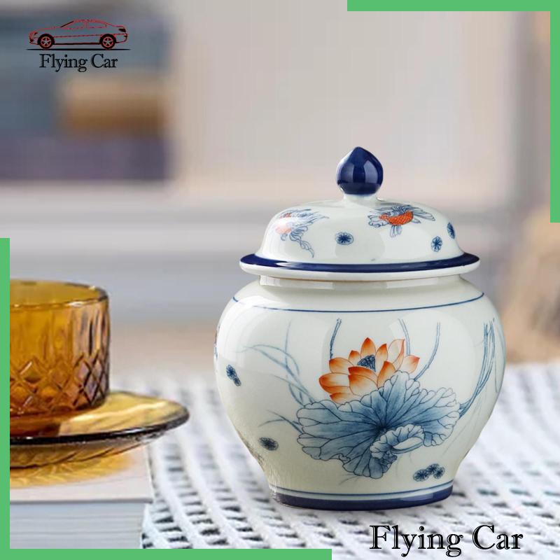 Hũ Sứ Đựng Gừng 13.3x16cm Có Nắp Đậy Tiện Dụng