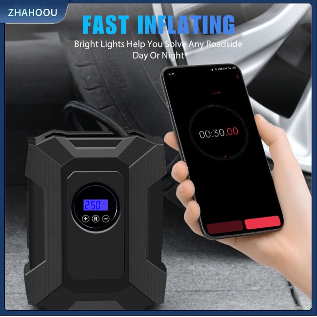 ☃Nhà Cửa☃ Máy Bơm Lốp Xe Hơi 12v 150PSI Màn Hình Hiển Thị Độ Chính Xác Cao Đa Năng