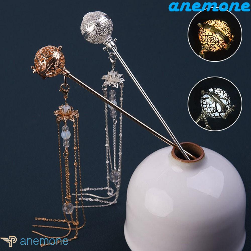 Trâm Cài Tóc Đính Hạt Và Bóng Kim Loại Phát Sáng Phong Cách Trung Hoa Cổ Điển Dành Cho Nữ