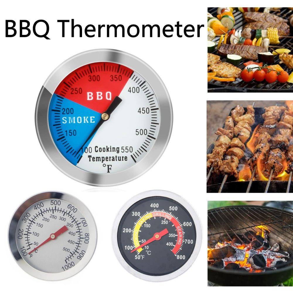 MUVAKO Nhiệt Kế Bằng Thép Không Gỉ Chuyên Dụng Cho Nướng Thịt BBQ