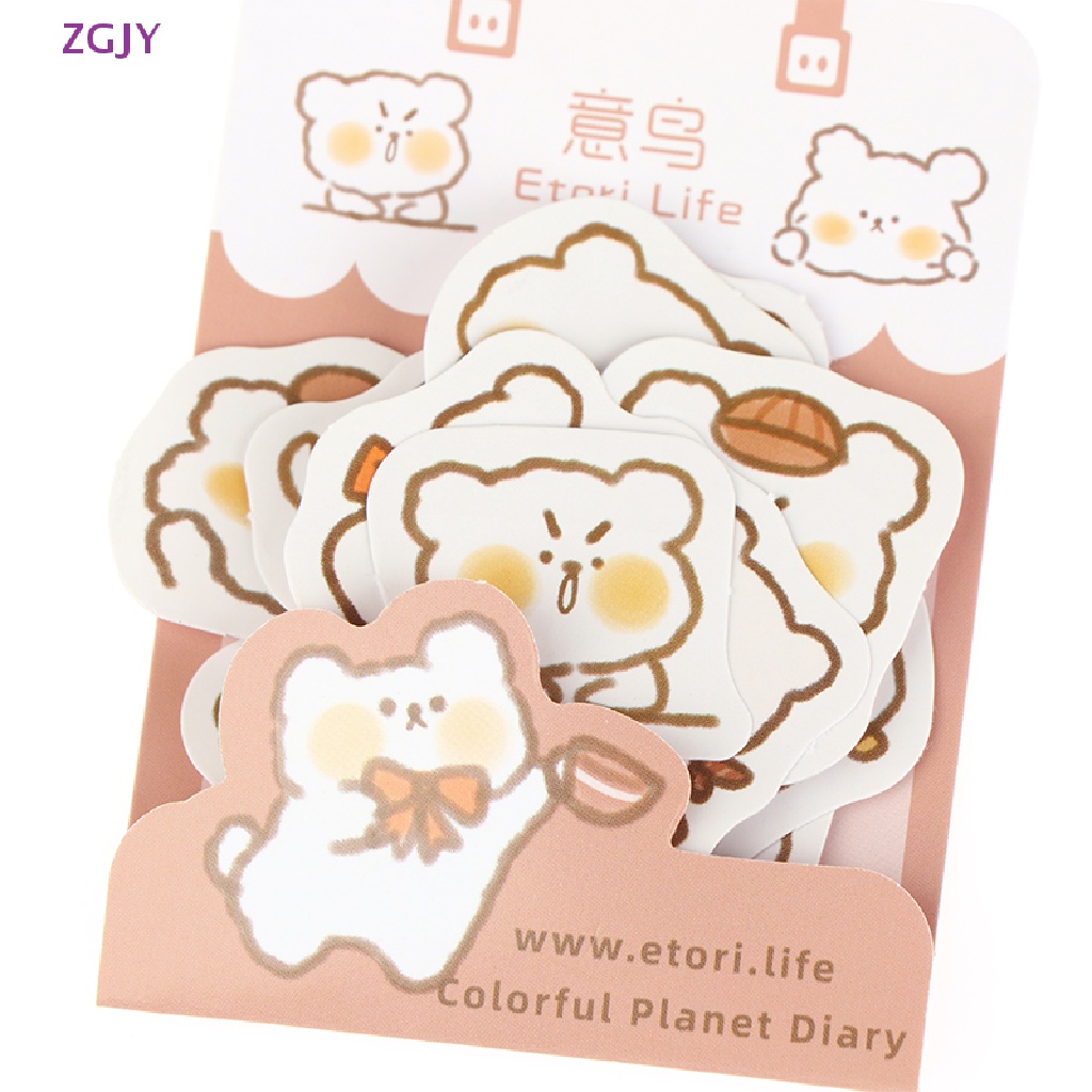 Set 40 Sticker Dán Trang Trí Nhật Ký Hình Động Vật Dễ Thương Mới