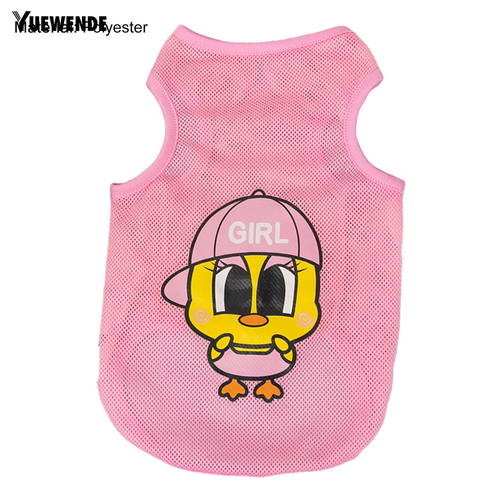 Áo Lưới In Họa Tiết Hoạt Hình Dễ Thương Dành Cho Thú Cưng