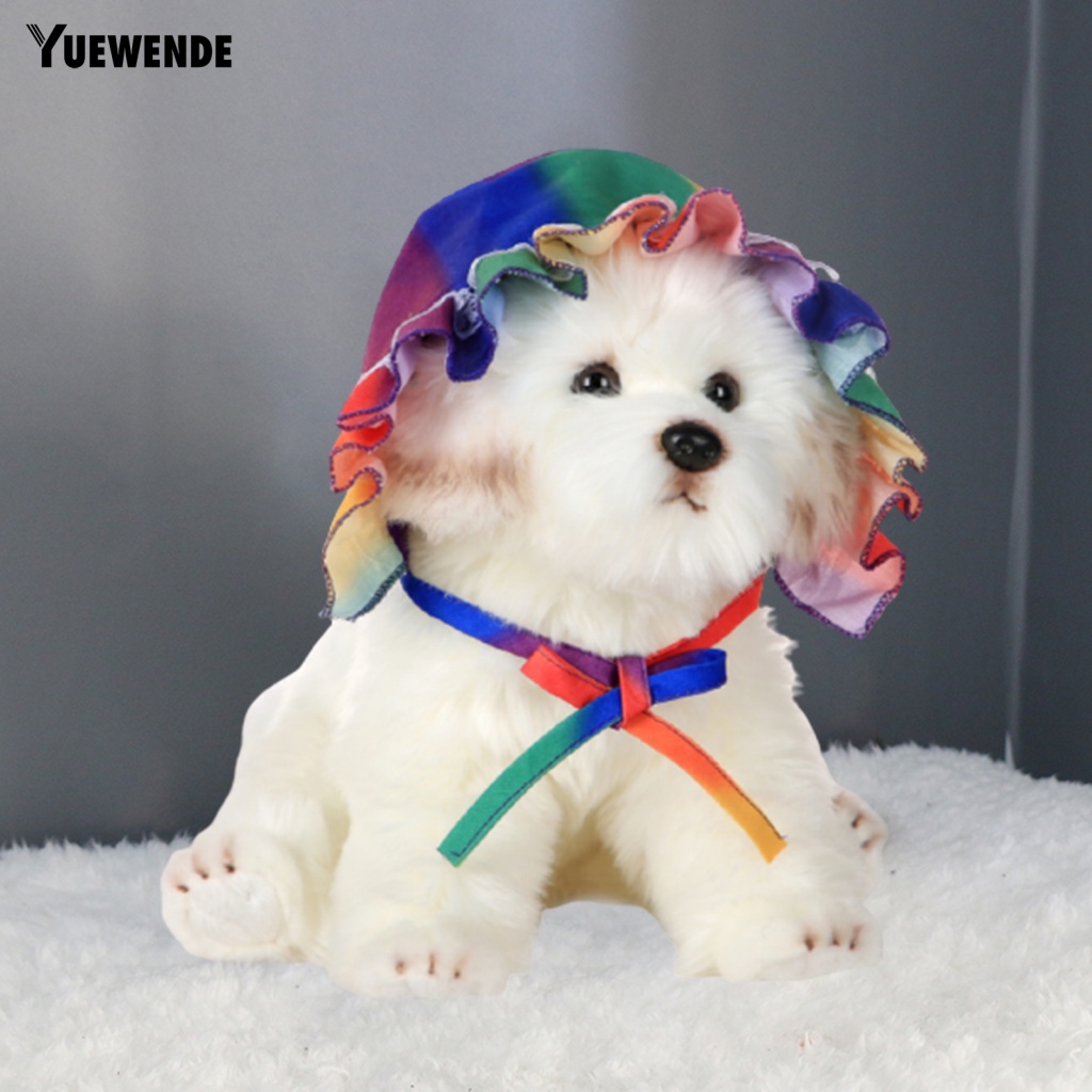 Mũ Đội Mùa Hè Viền Bèo Có 9 Màu Cho Thú Cưng Chụp Ảnh Ngoài Trời