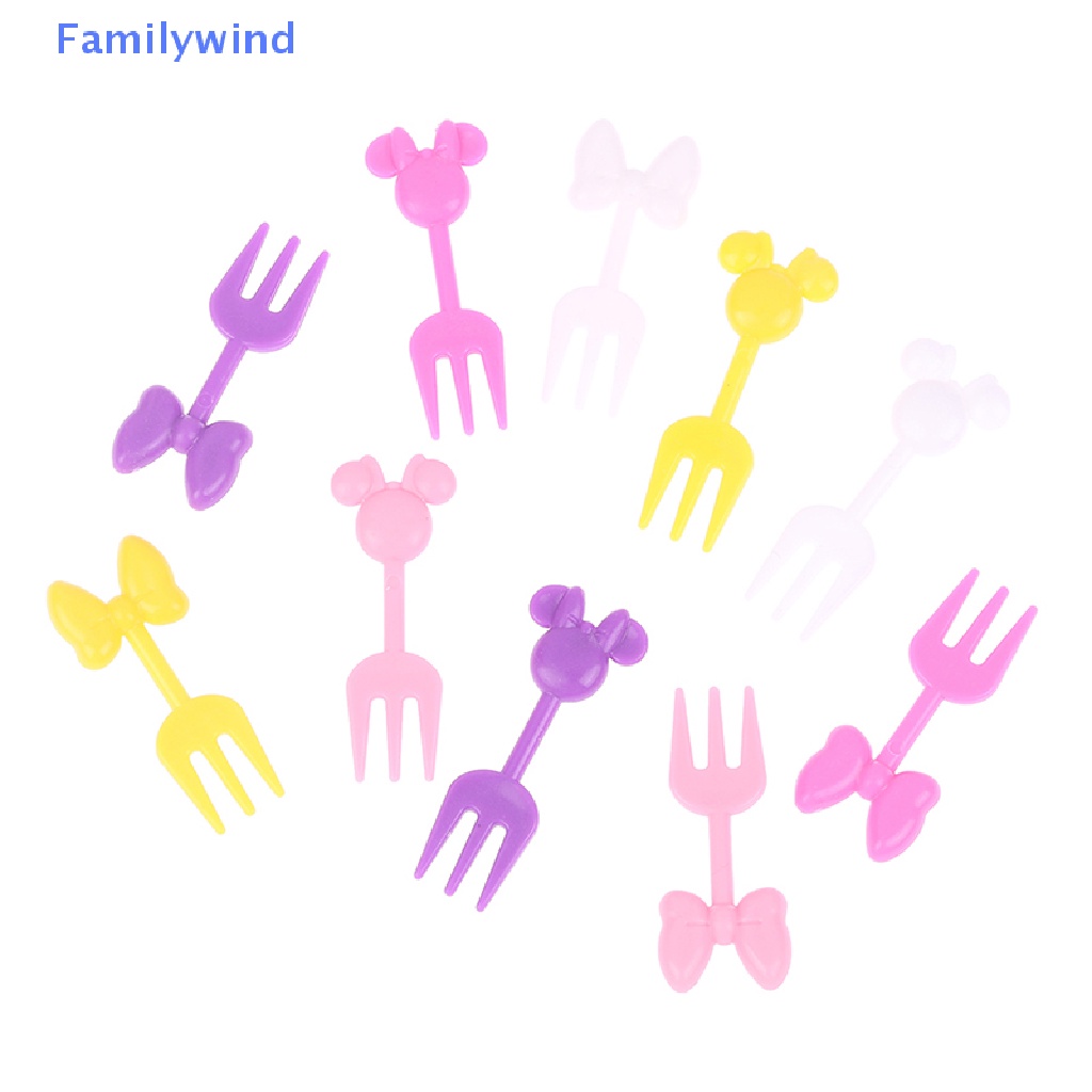 Set 10 Nĩa Ăn Trái Cây Hình Động Vật Mini Trang Trí Cho Bé