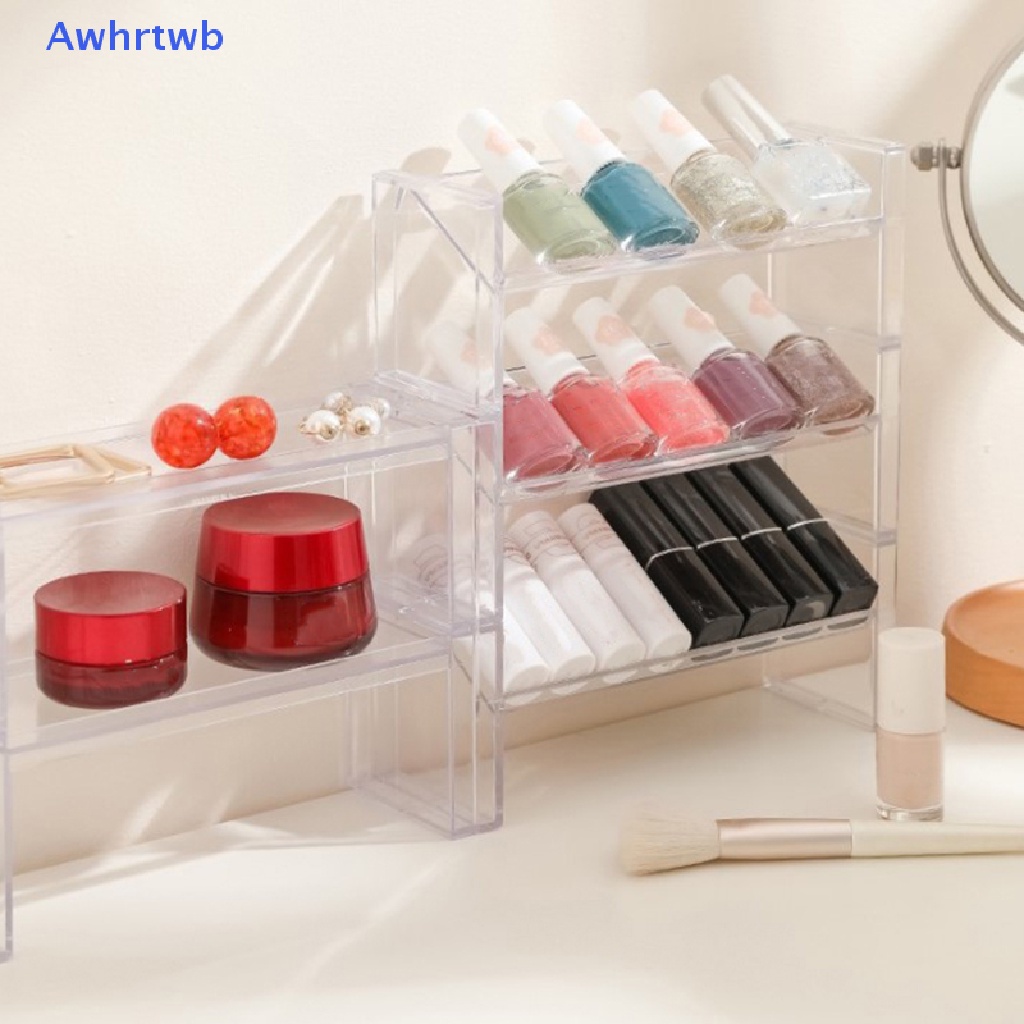 Kệ Đựng Mỹ Phẩm Bằng Nhựa Có Thể Xếp Chồng Lên Nhau Tiện Dụng Cho Nhà Tắm / Trường Học Mới