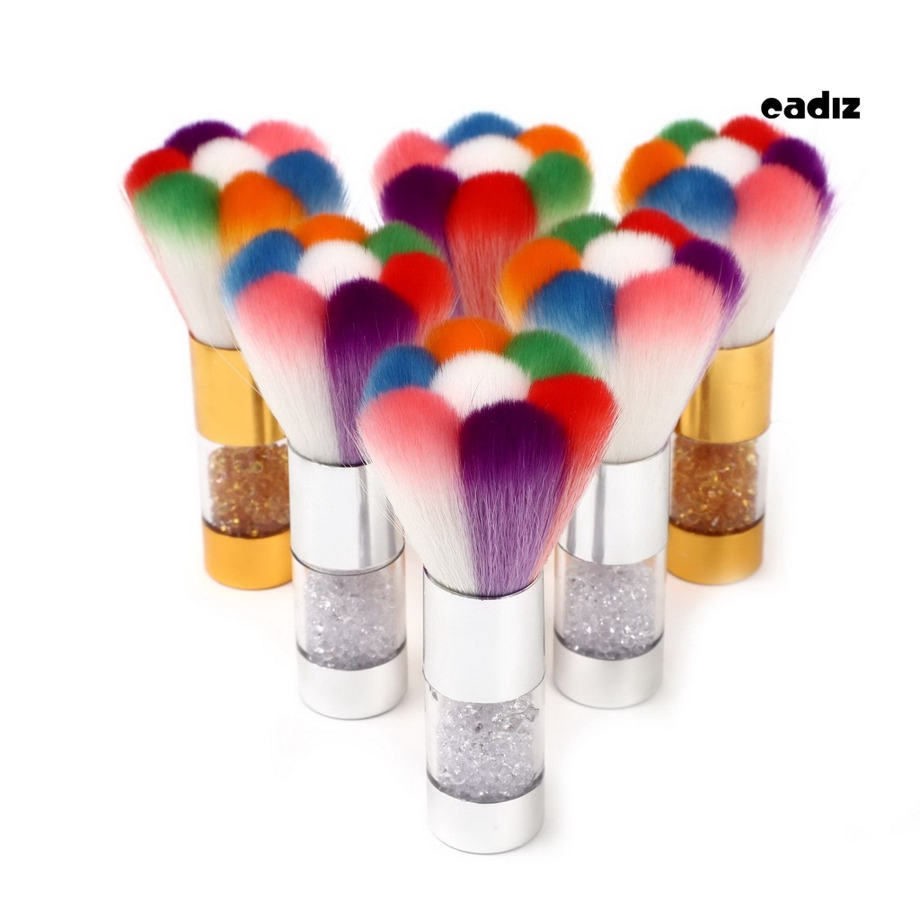 Bàn Chải Vệ Sinh Móng Tay Cầm Mềm Mại Bằng Lông Cứng Màu Cầu Vồng Tiện Dụng