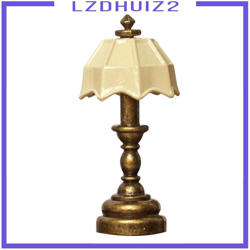 Đèn Bàn Mini Màu Be Trang Trí Nhà Búp Bê 1: 12