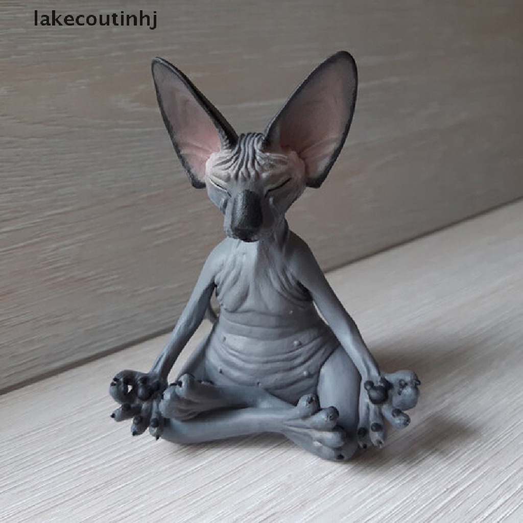 Mô Hình Mèo Hồcou Sphynx Thu Nhỏ Thủ Công Thu Nhỏ Trang Trí Nội Thất