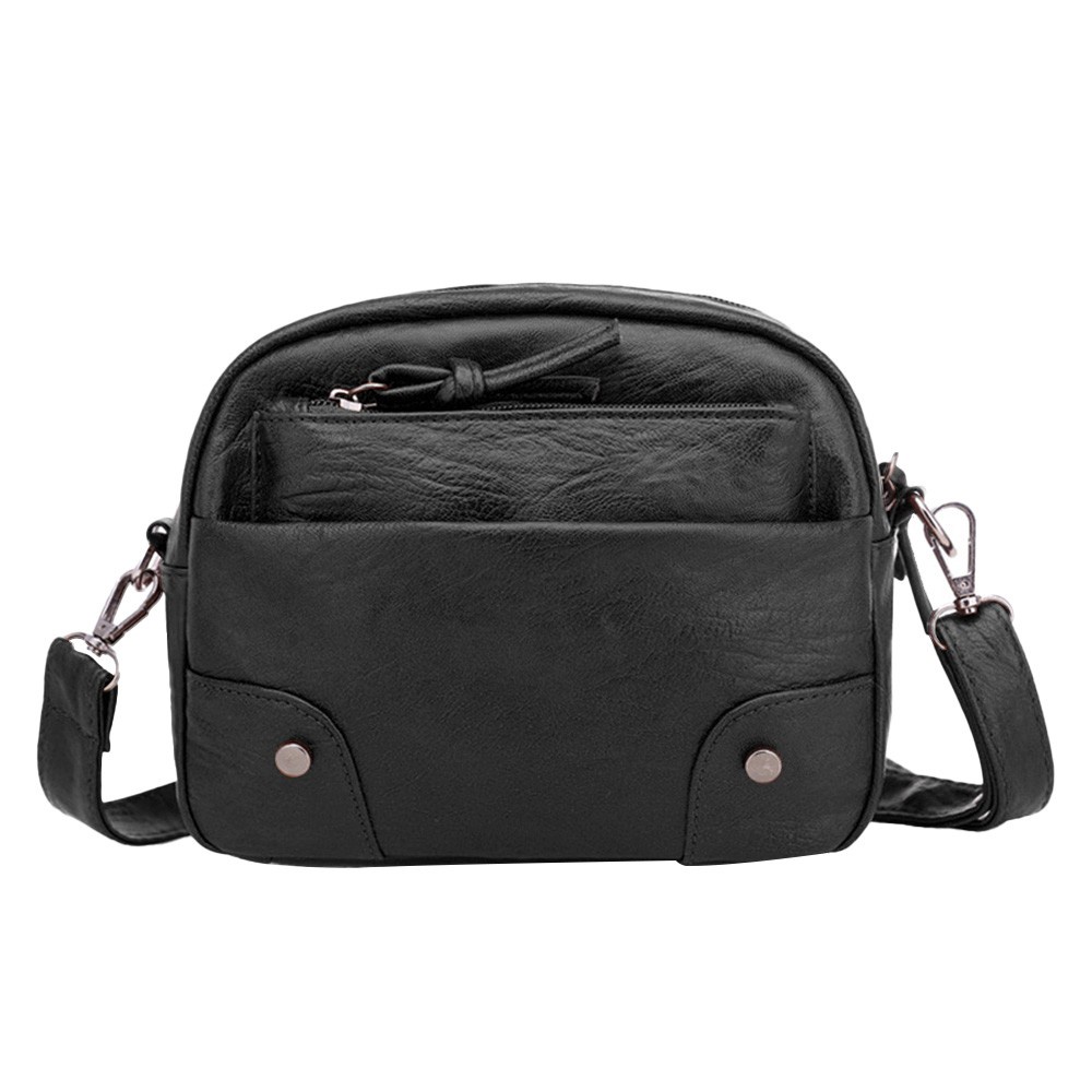 Túi Đeo Chéo Mini Bằng Da PU Phong Cách Retro Thời Trang Cho Nữ