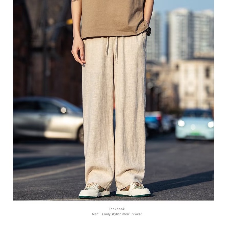 Quần Dài Ống Rộng Phong Cách Nhật Bản Năng Động Trẻ Trung Dành Cho Nam