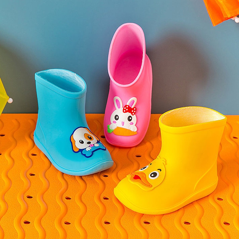 Giày Bốt Đi Mưa Chống Trượt Chống Thấm Nước In Hoạt Hình Dễ Thương Cho Bé