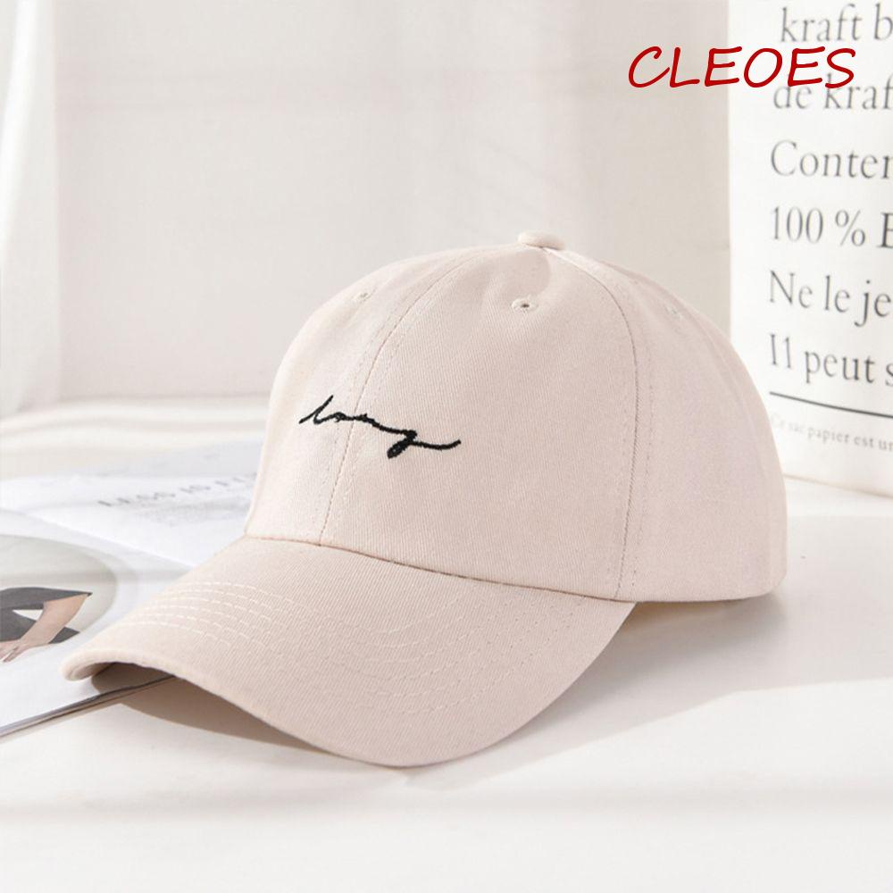 Mũ Lưỡi Trai Màu Sắc Đơn Giản Thêu Chữ CLEOES Phong Cách Thể Thao Thời Trang Đi Biển Cho Nam Và Nữ