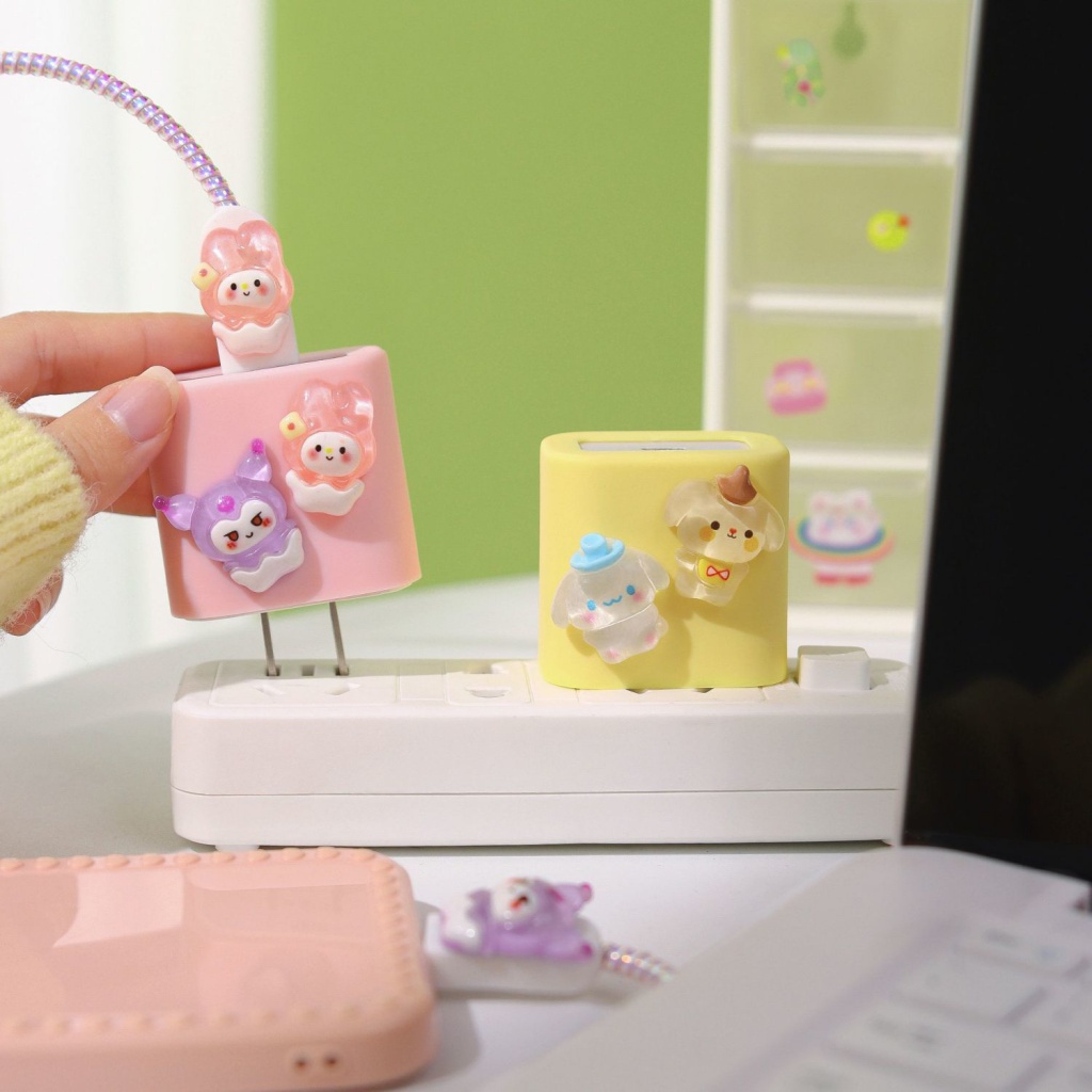 Vỏ Bảo Vệ Hộp Sạc Nhanh 20W 11promax 11 / 12 / 14 Họa Tiết Hoạt Hình Dễ Thương Cho Apple