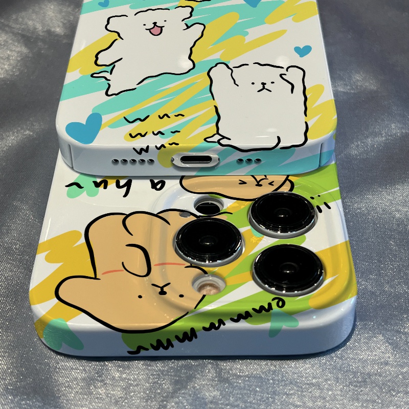 Ốp Điện Thoại Họa Tiết Hoạt Hình Cún Cưng Dễ Thương Cho Iphone 14Promax 13 7-Line 8P 1211