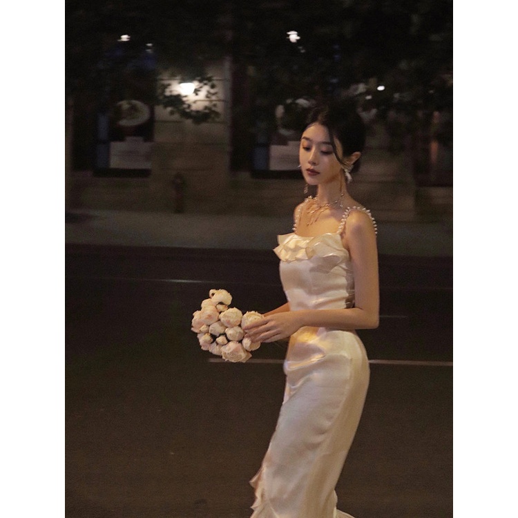 Đầm Đuôi Cá Hai Dây Xẻ Tà Thời Trang Mùa Hè Hàng Mới Dành Cho Bạn Nữ