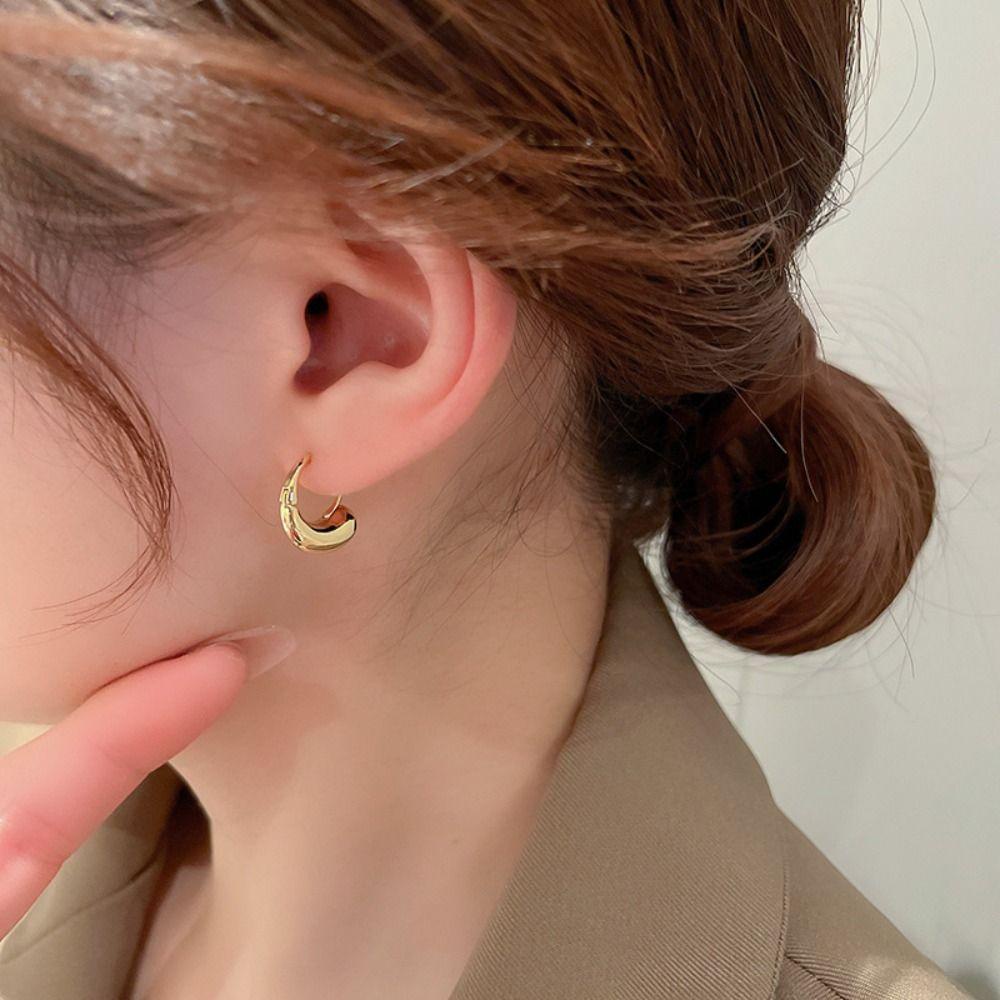 Khuyên Tai Hàn Quốc Lọ Thủy Tinh|Khuyên Tai Hình Học Đơn Giản Tinh Tế Chống Dị Ứng