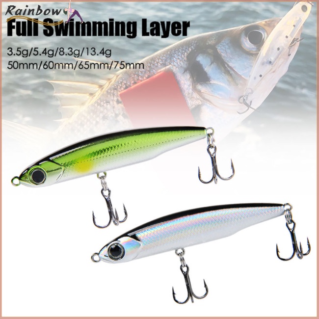 Mồi Giả Nhử Cá 3.5g 5.4g 8.3g Bằng Nhựa Gắn Kèm Móc Câu Tiện Dụng