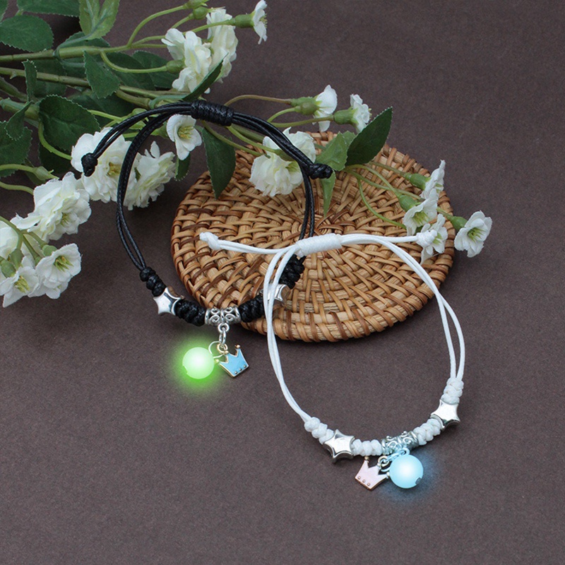 Set 2 Vòng Tay Dạ Quang Dễ Thương Cho Cặp Đôi