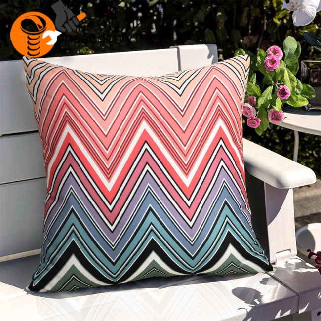 Bộ 2 Vỏ Gối Họa Tiết Kẻ Sọc Nhiều Màu Phong Cách Bohemian Độc Đáo Trang Trí Nhà Cửa