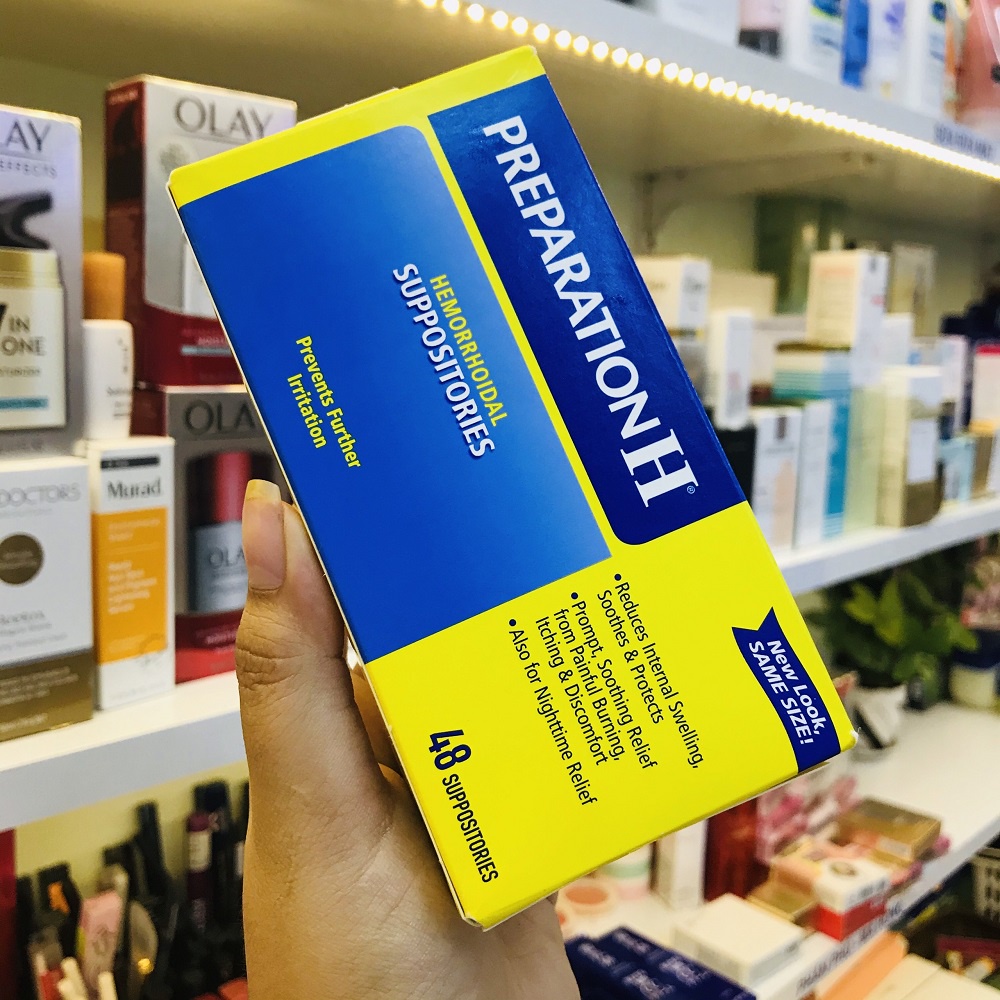 Viên Đặt Trĩ Preparation H Suppositories 48 Viên