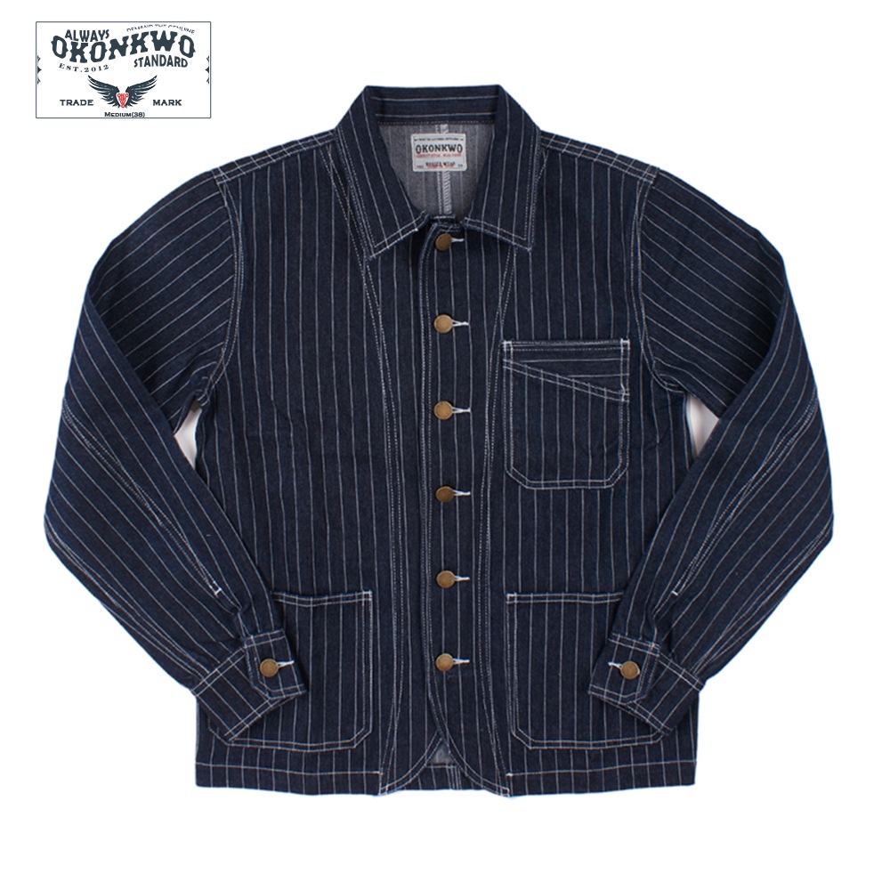 Okonkwo Áo Khoác Denim Kẻ Sọc Dọc Nhiều Màu Sắc Ami Khaji Toolway