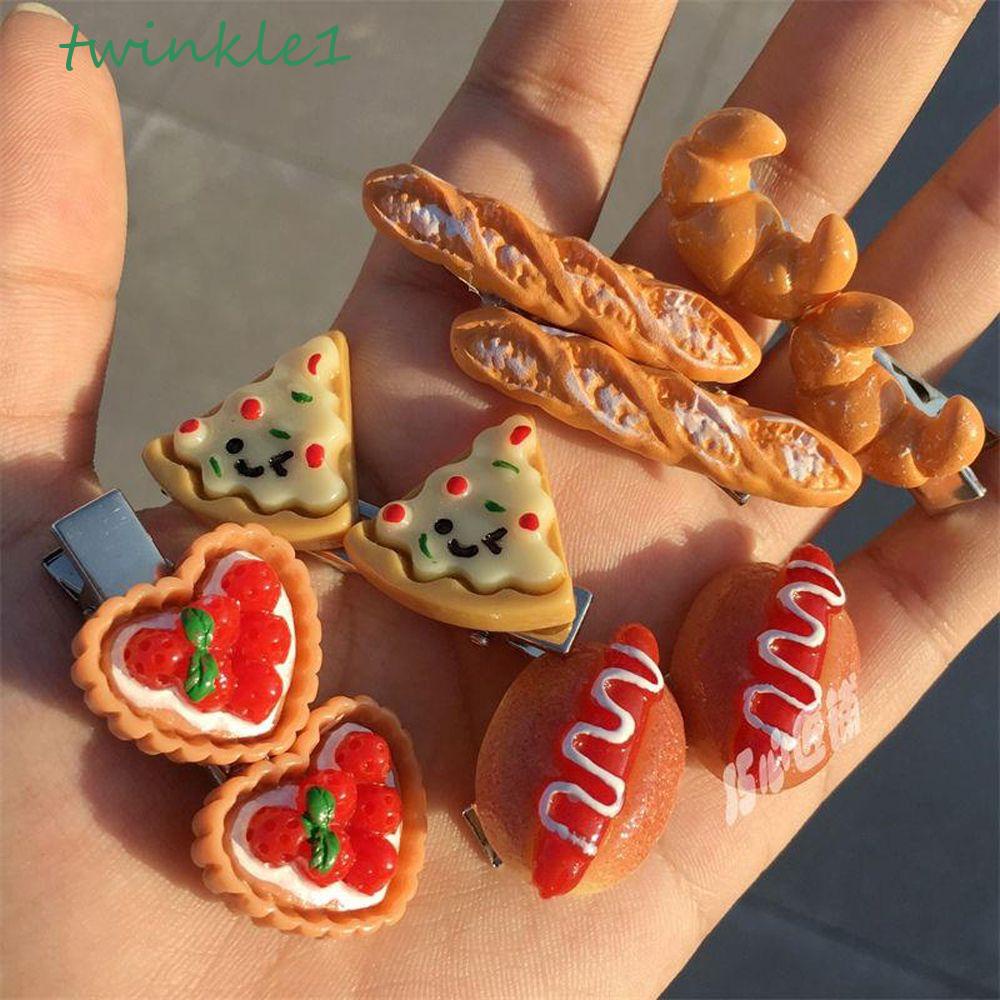 Kẹp Tóc Hình Ngựa Vằn / Thức Ăn Giả Lấp Lánh Cho Nữ