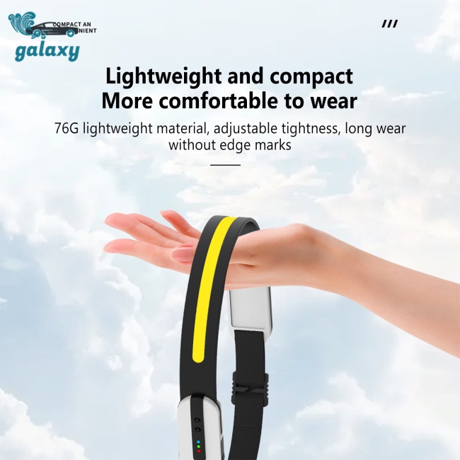 Galaxy Đèn Pin Led Cob Cảm Biến Sóng Có Chức Năng Kết Nối Bluetooth