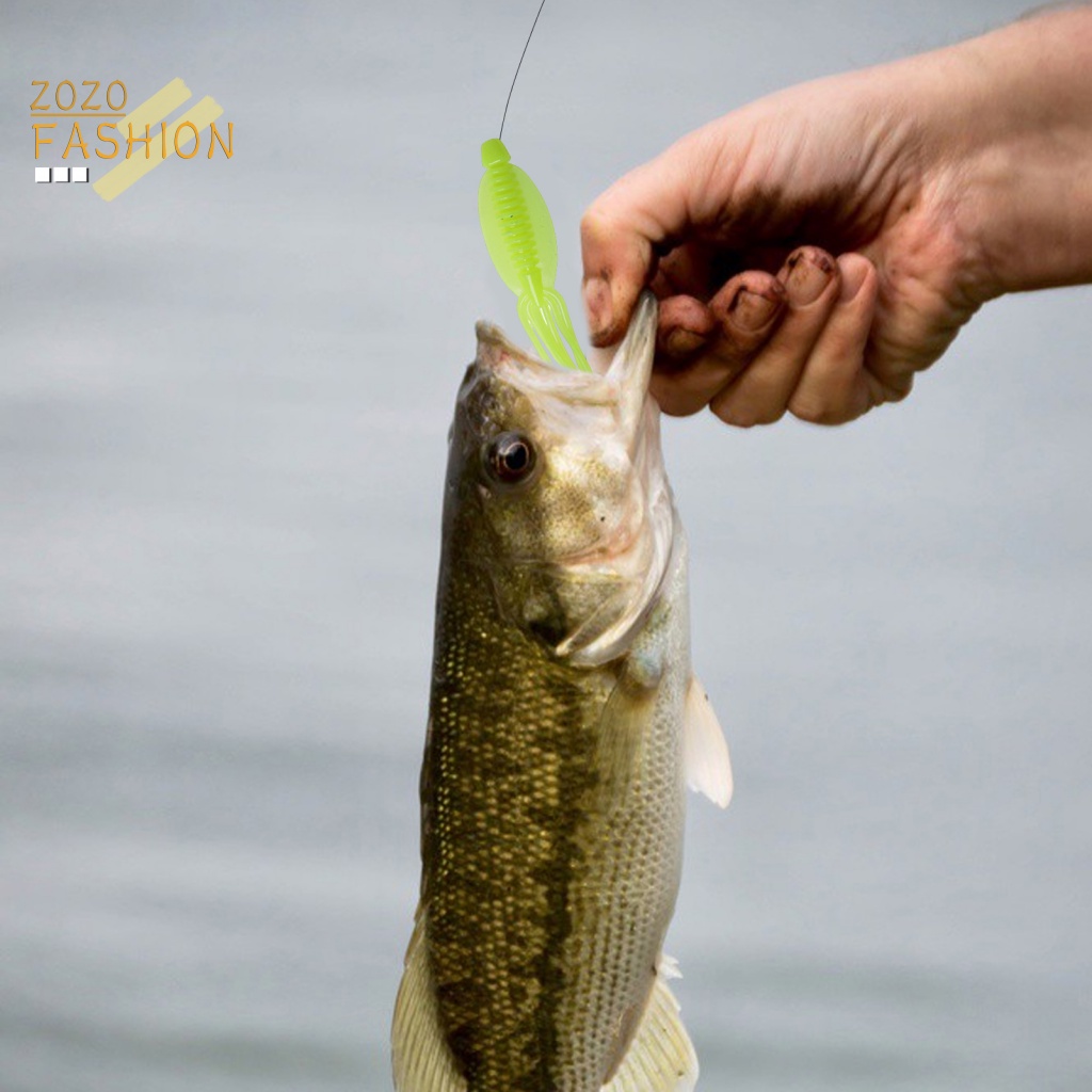 Bộ 10 Mồi Câu Cá Hình Bạch Tuộc Mềm Nhiều Màu Sắc