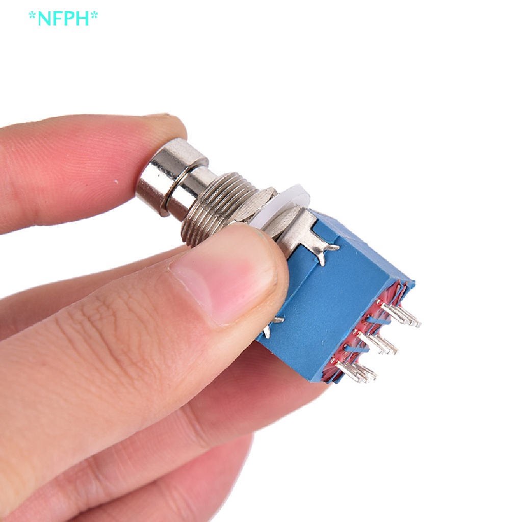 1 Bàn Đạp Hiệu Ứng 9-pin 3PDT Bằng Kim Loại Màu Xanh Dương Cho Đàn Guitar Mới